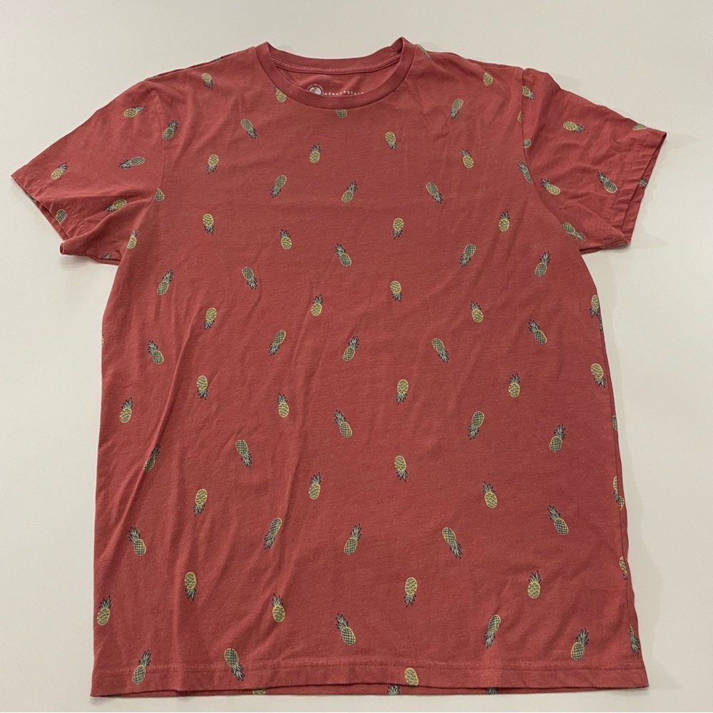 Aeropostale “All Over Pineapple” Print Tee in Salmon and Pineapple